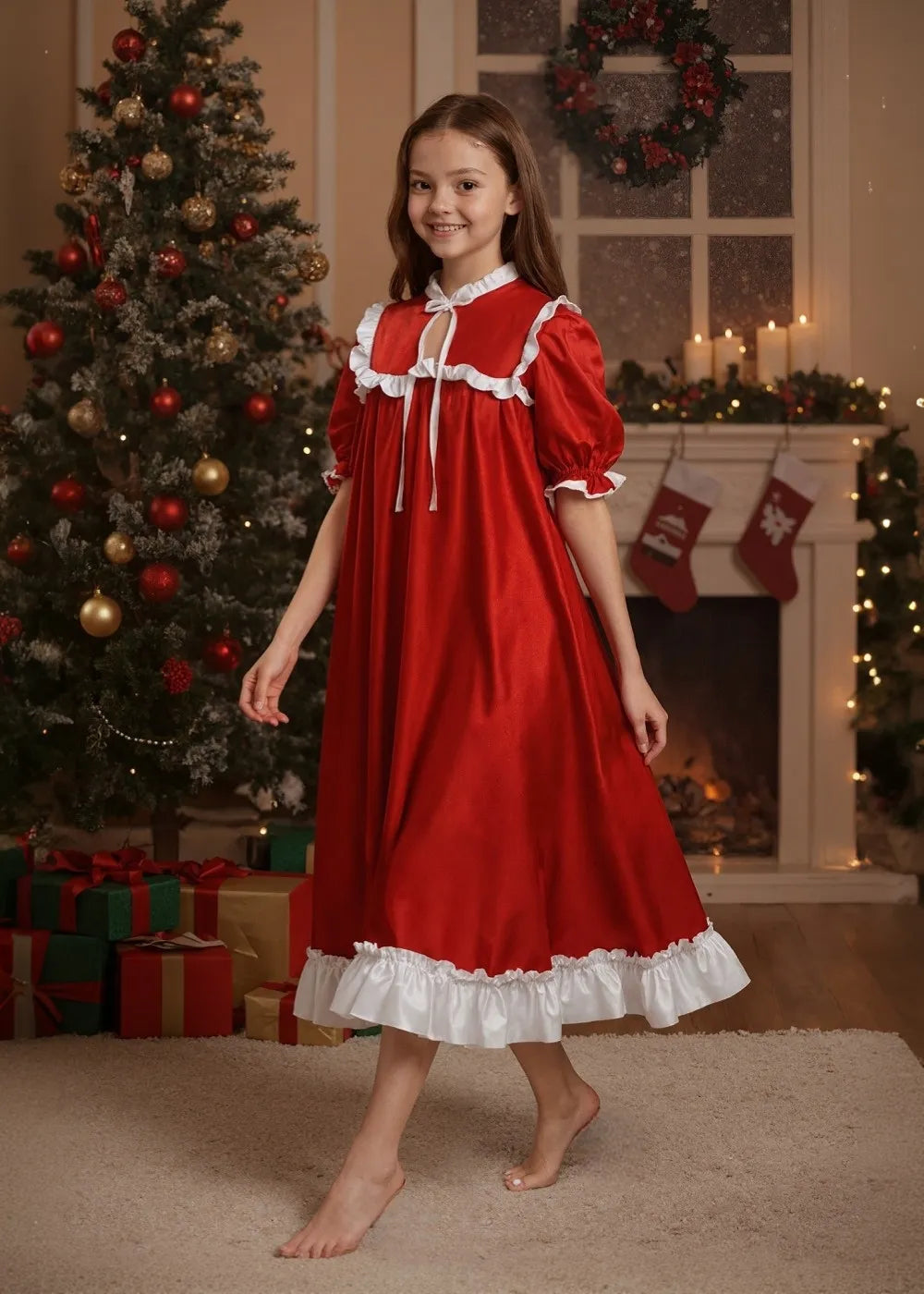 Cozy Red Holiday Gown