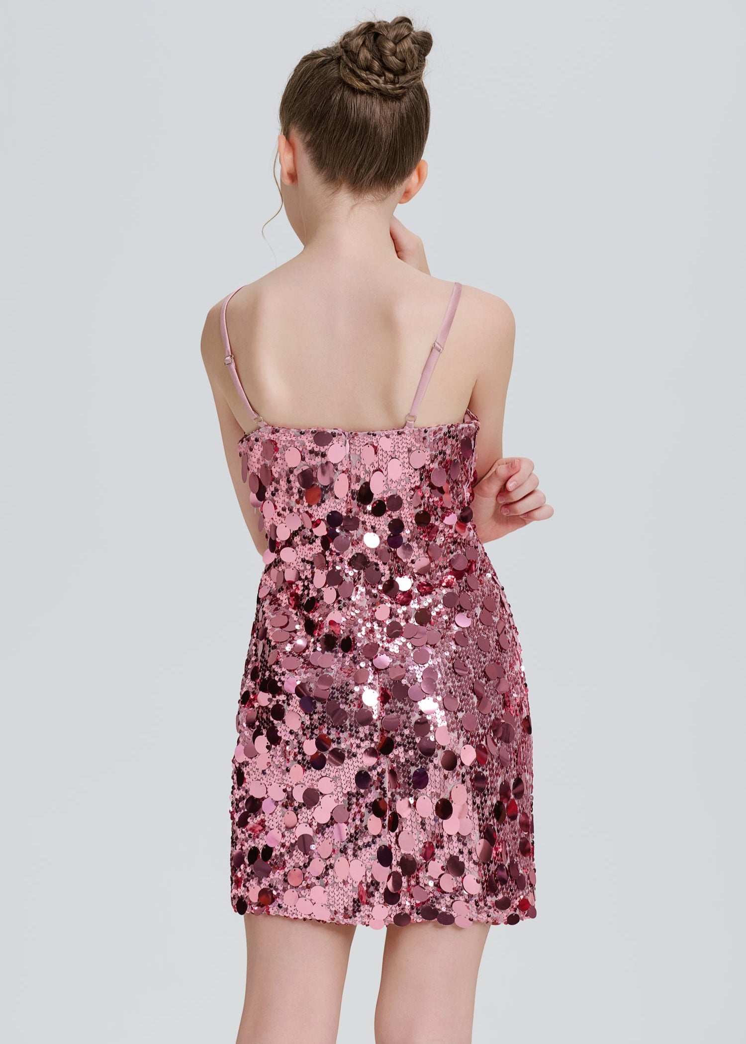 Rosy Sparkle Sequin Dress