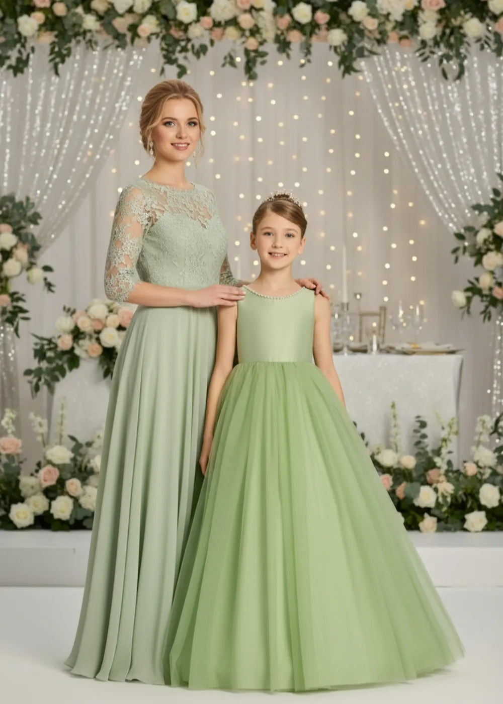 Sage Green Flower Girl Dress