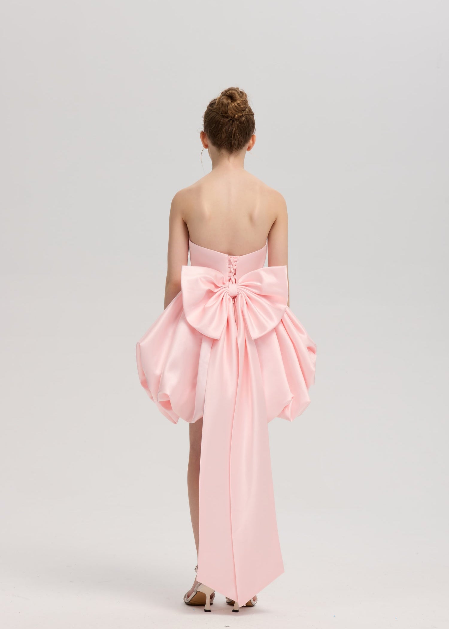 Satin Bow Back Mini Dress