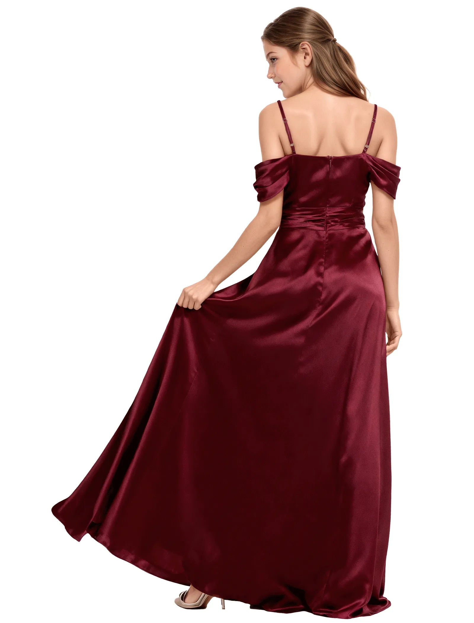 Vestido de princesa sin mangas de encaje