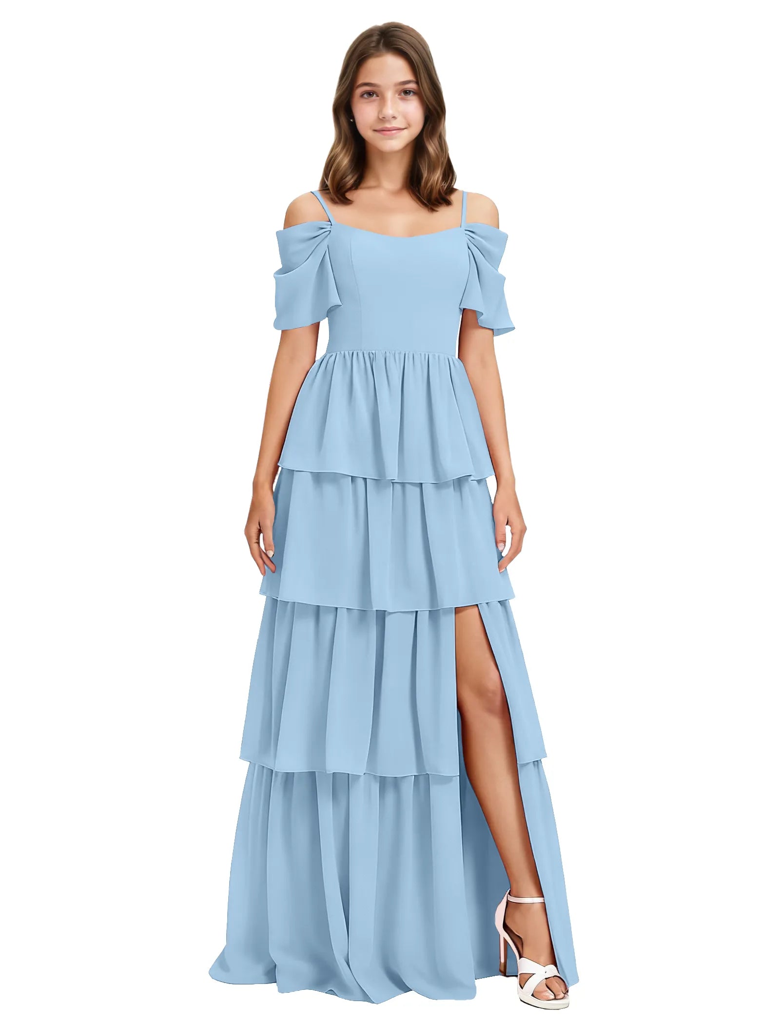 Layered Ruffle Junior Bridesmaid Dress