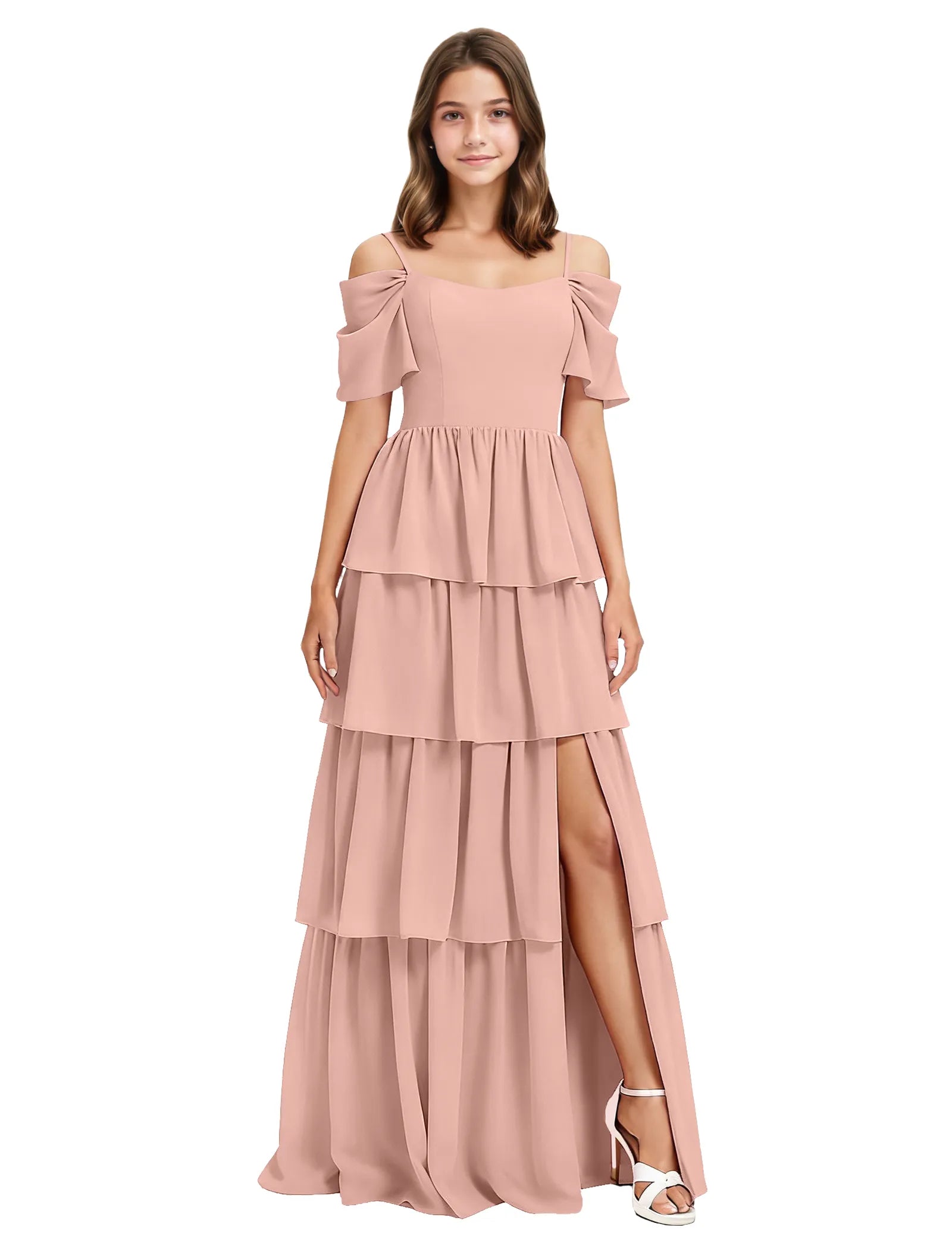 Layered Ruffle Junior Bridesmaid Dress