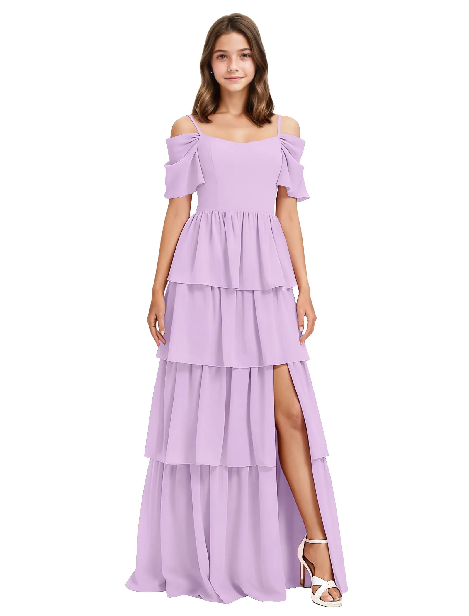 Layered Ruffle Junior Bridesmaid Dress