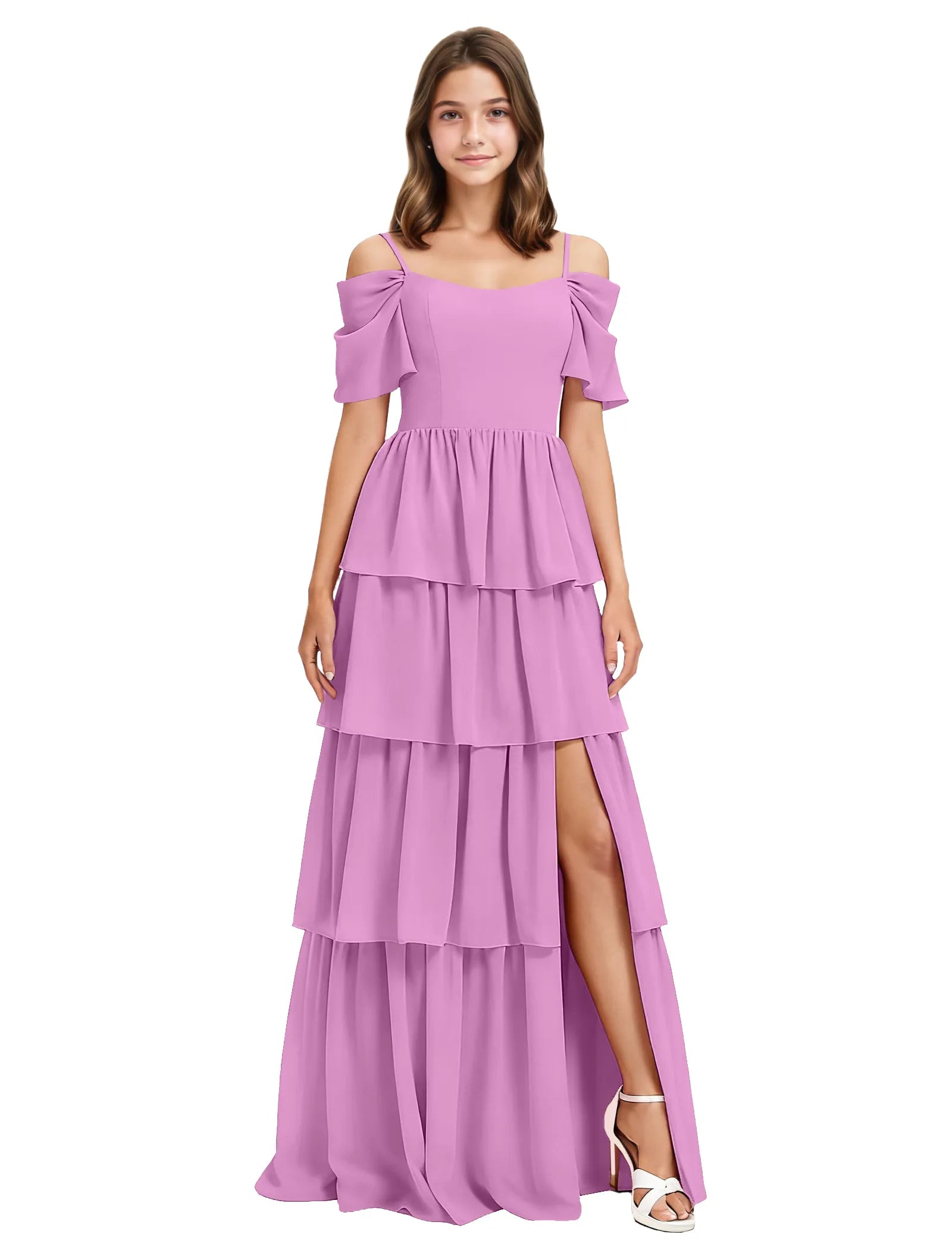 Layered Ruffle Junior Bridesmaid Dress
