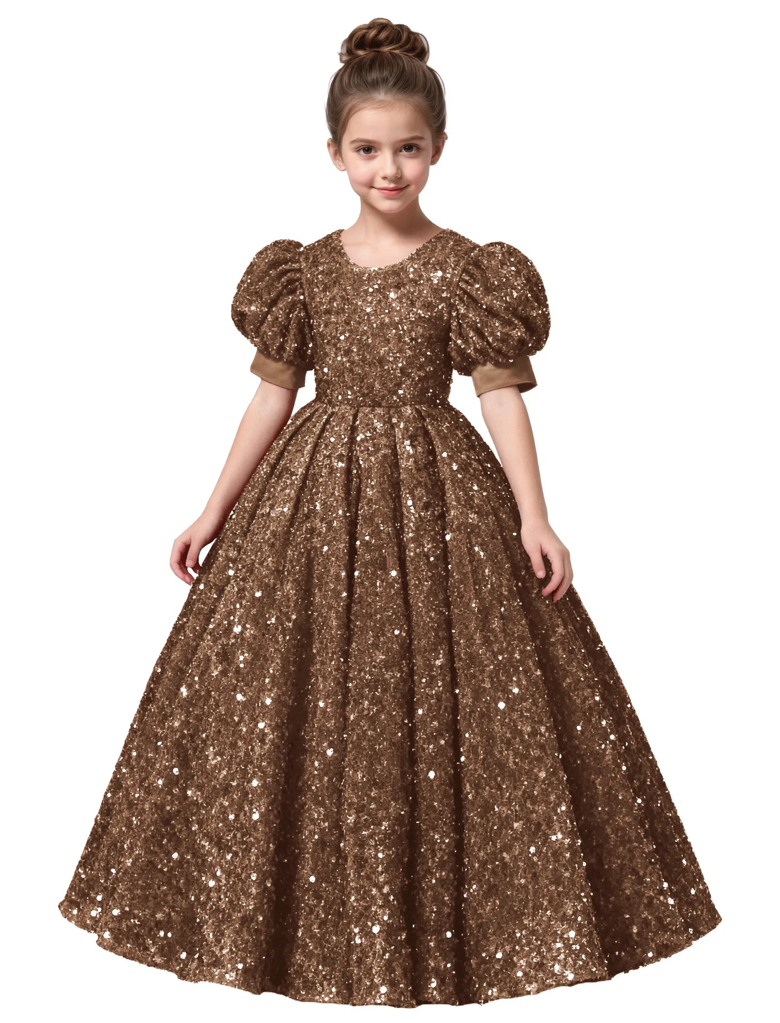 Princess-Style Velvet Long Dress