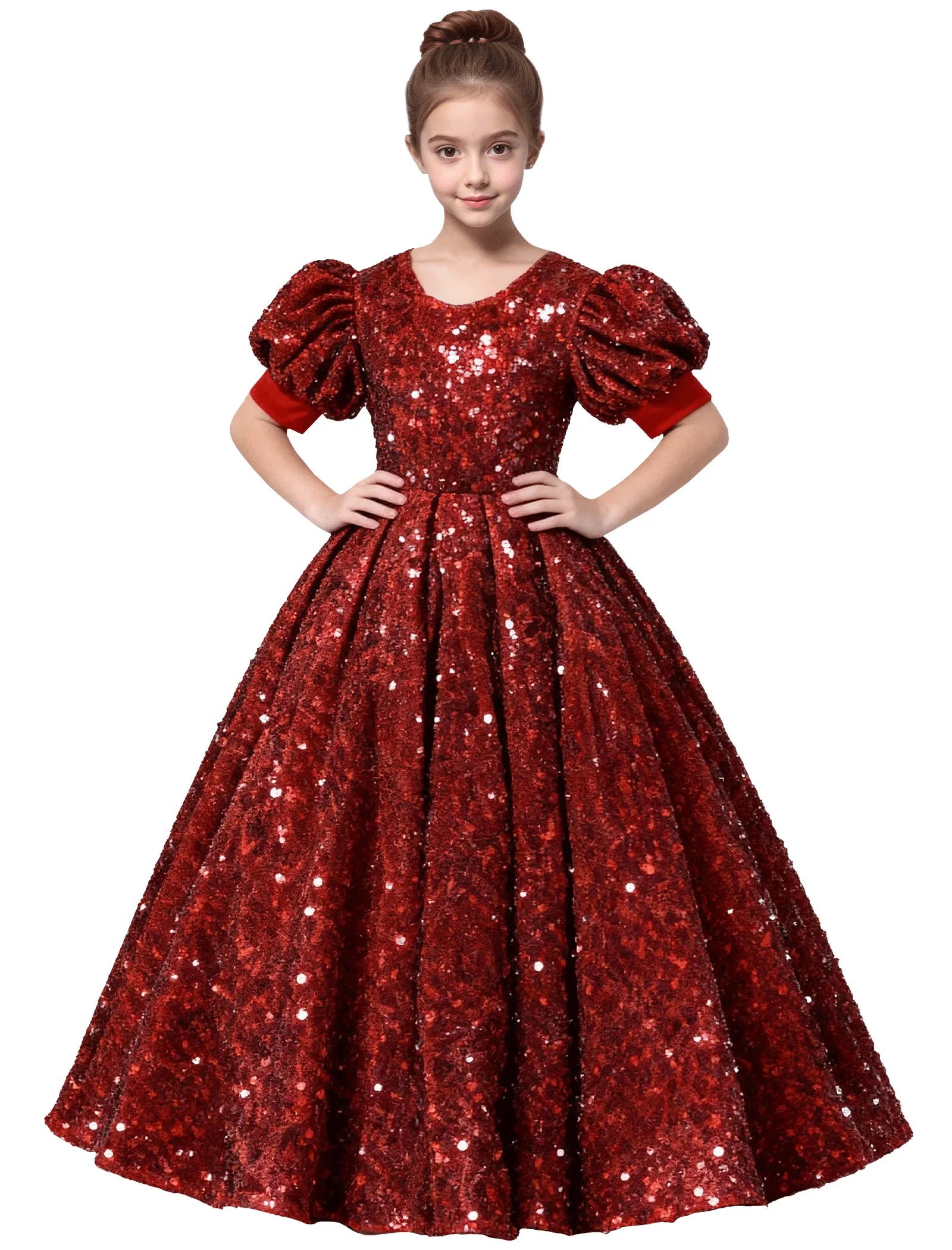 Princess-Style Velvet Long Dress