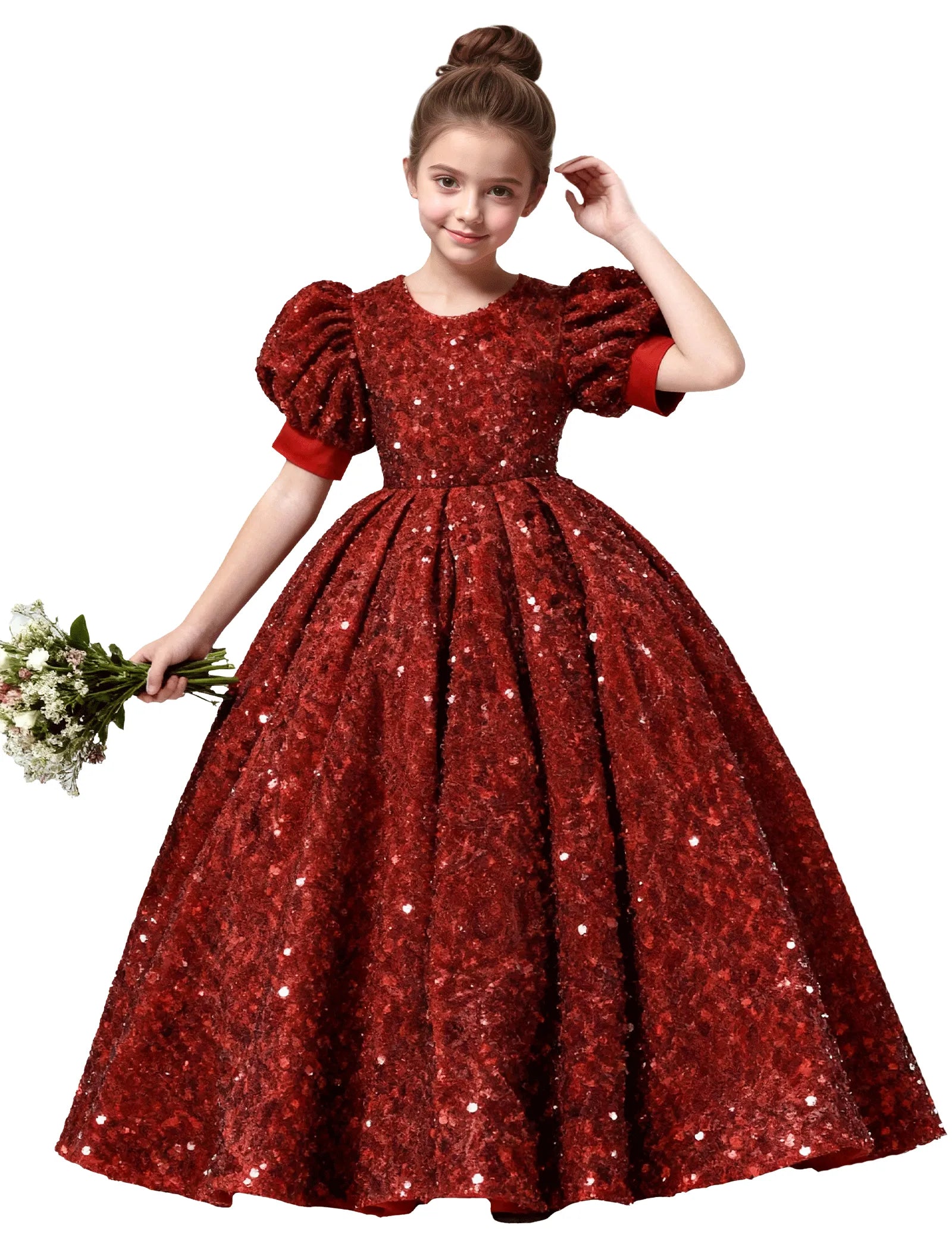 Princess-Style Velvet Long Dress