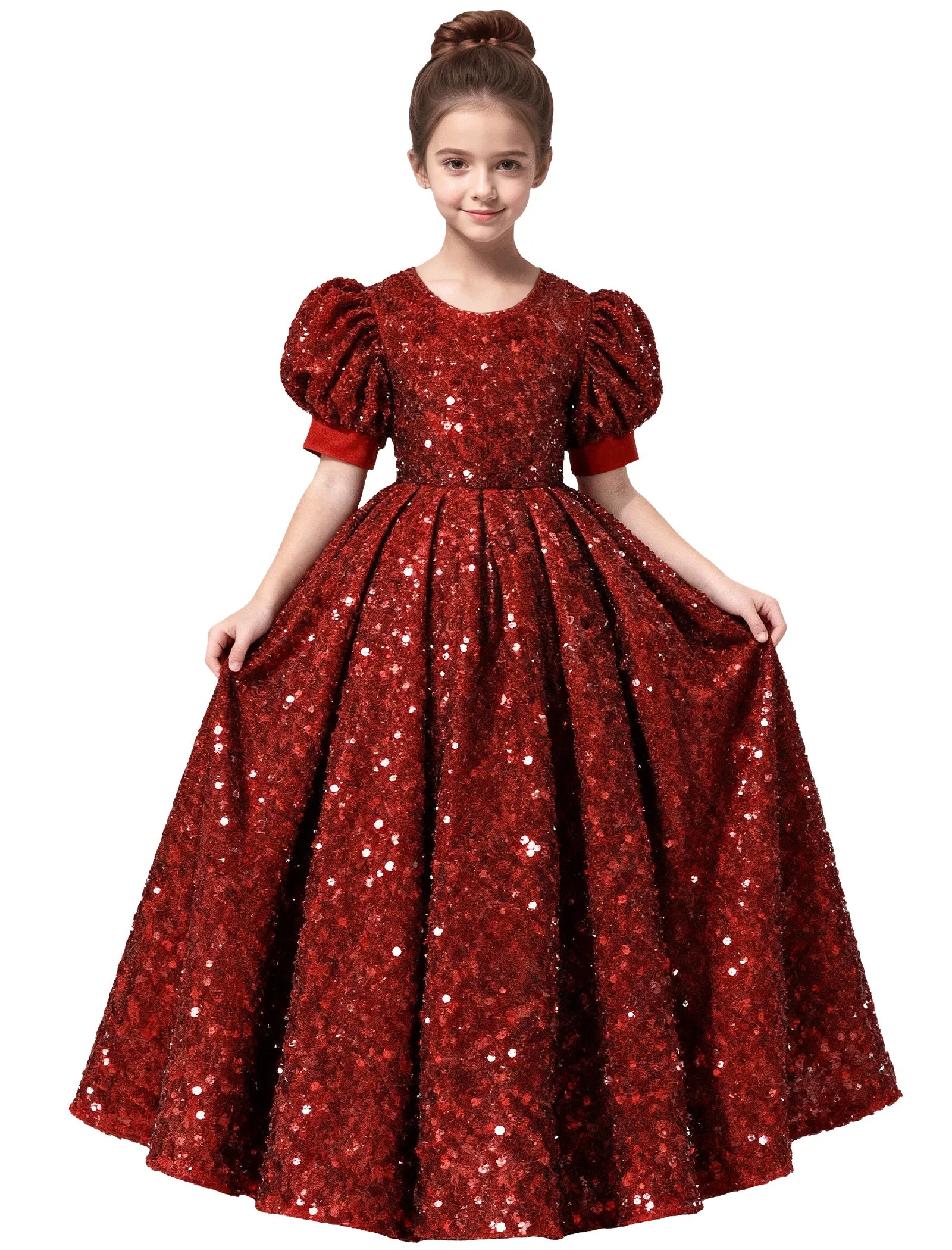 Princess-Style Velvet Long Dress