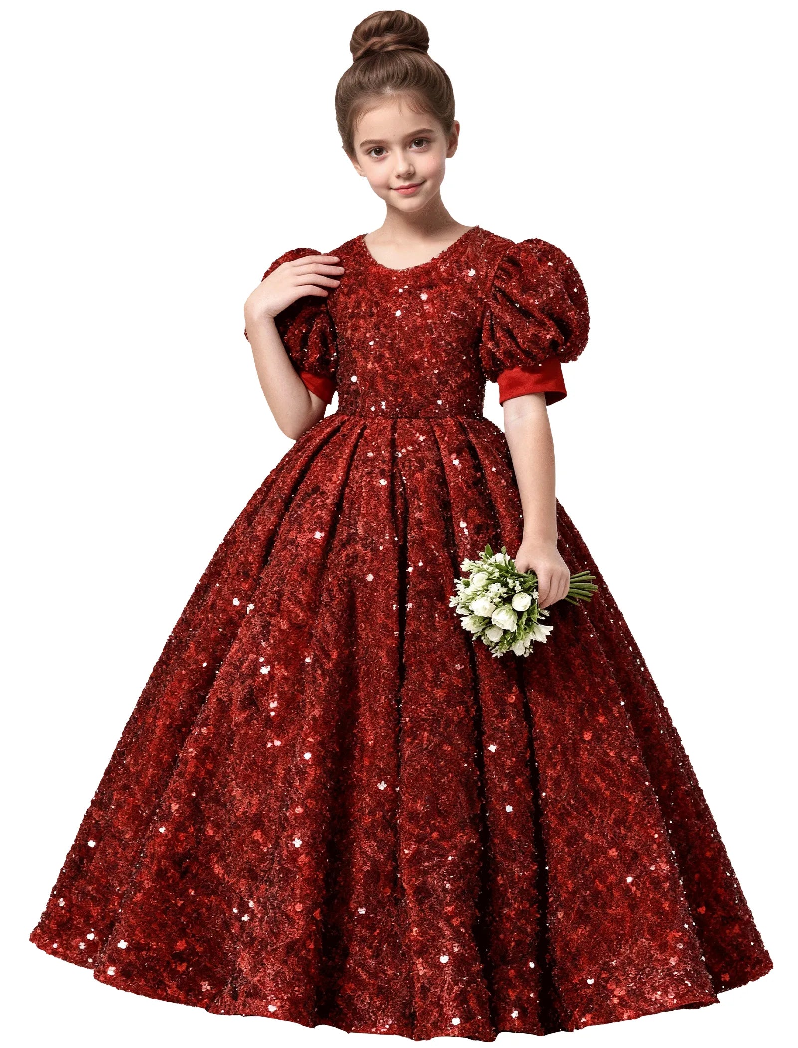 Princess-Style Velvet Long Dress