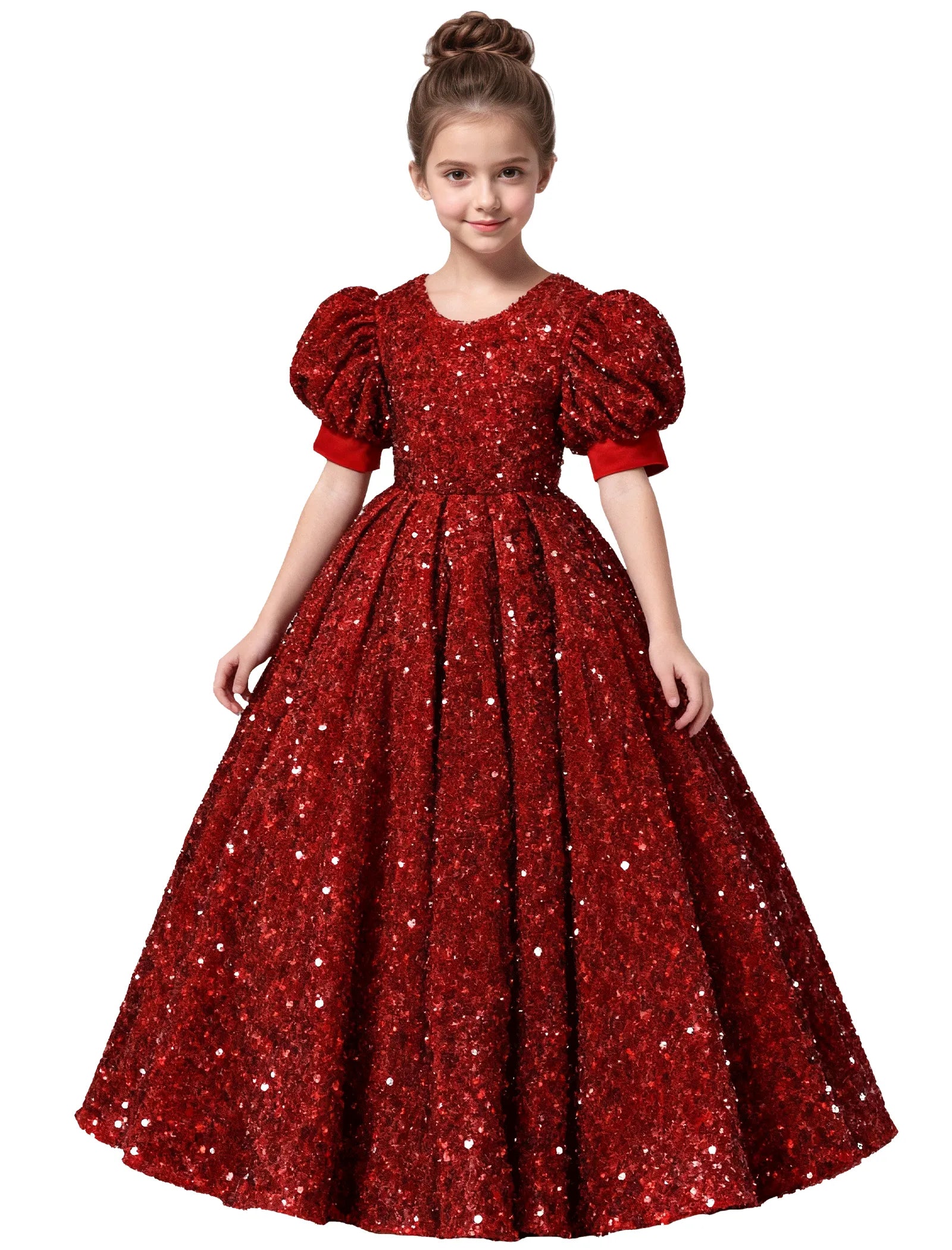 Princess-Style Velvet Long Dress