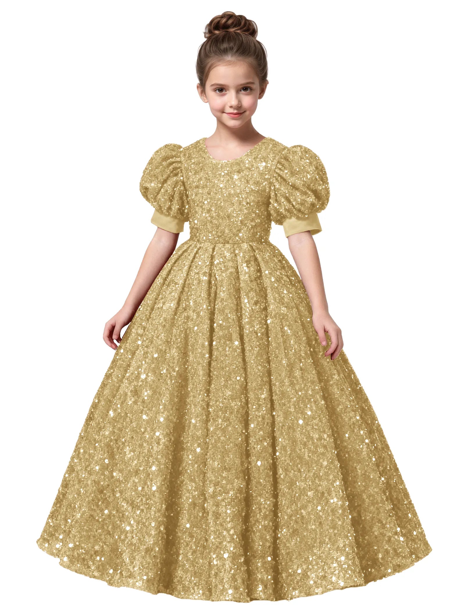 Princess-Style Velvet Long Dress