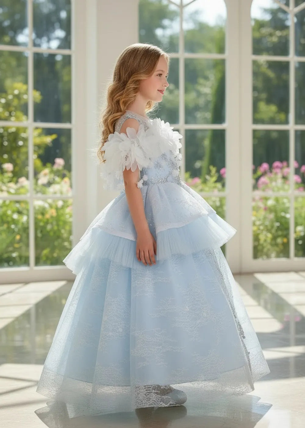 Fairy Petal Ball Dress for Girls