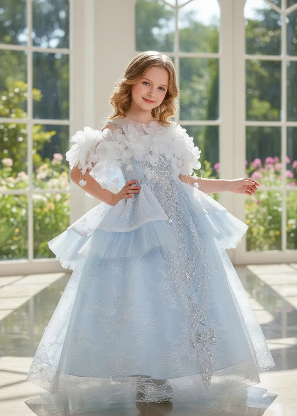 Fairy Petal Ball Dress for Girls