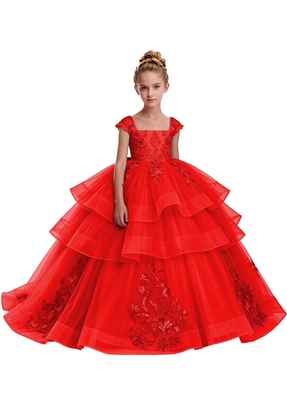 Elegant Tulle Pageant Dress for Girls