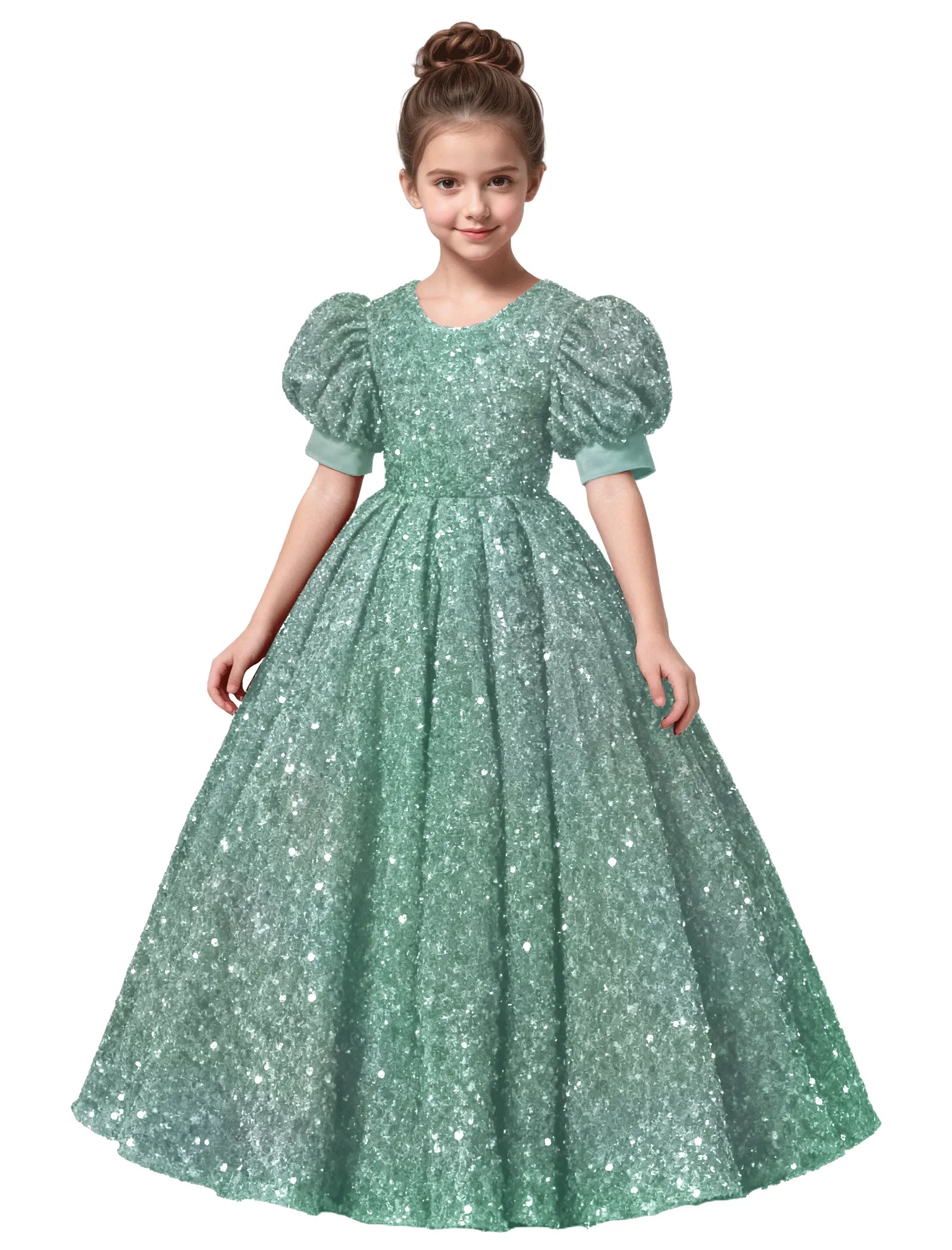 Princess-Style Velvet Long Dress