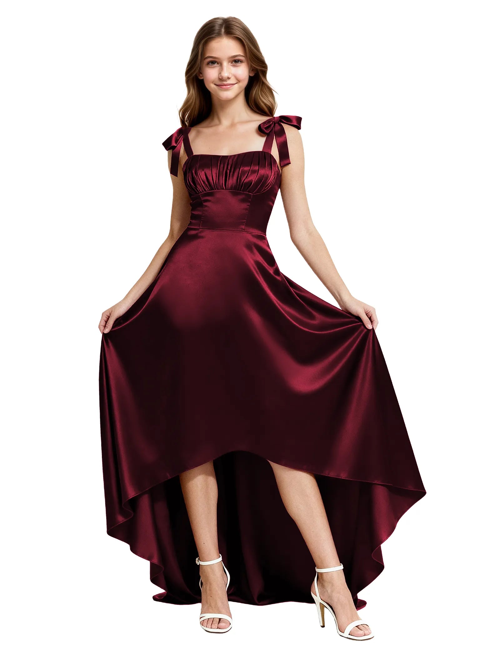 Vestido de princesa sin mangas de encaje