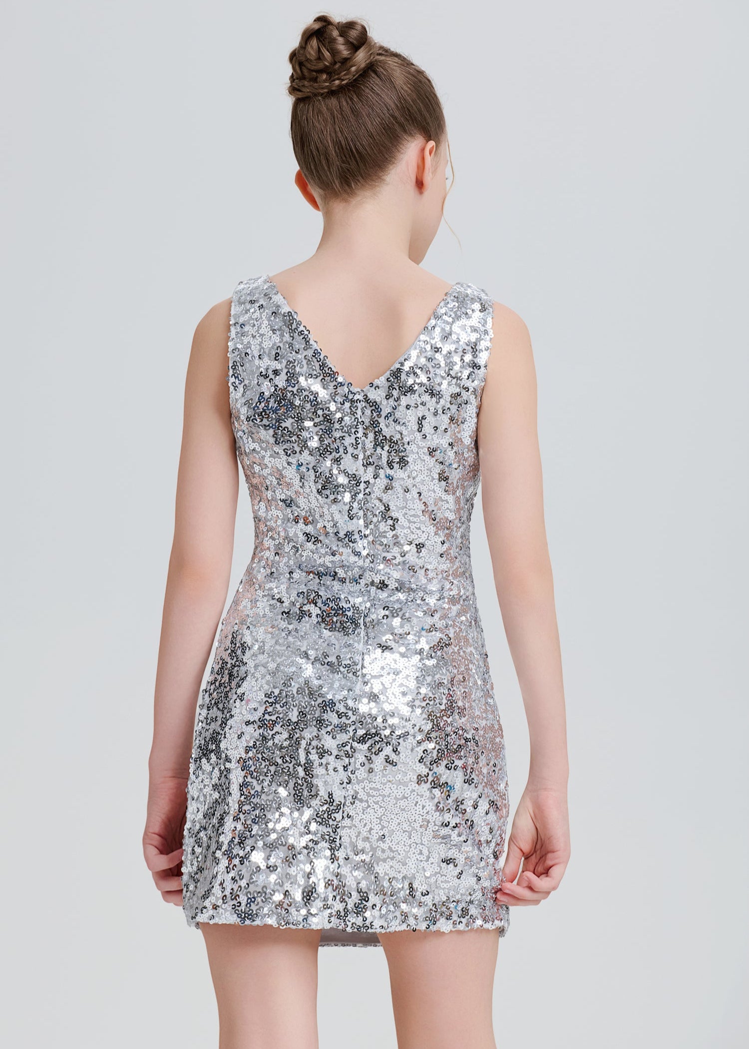 Stella Silver Sequin Dress
