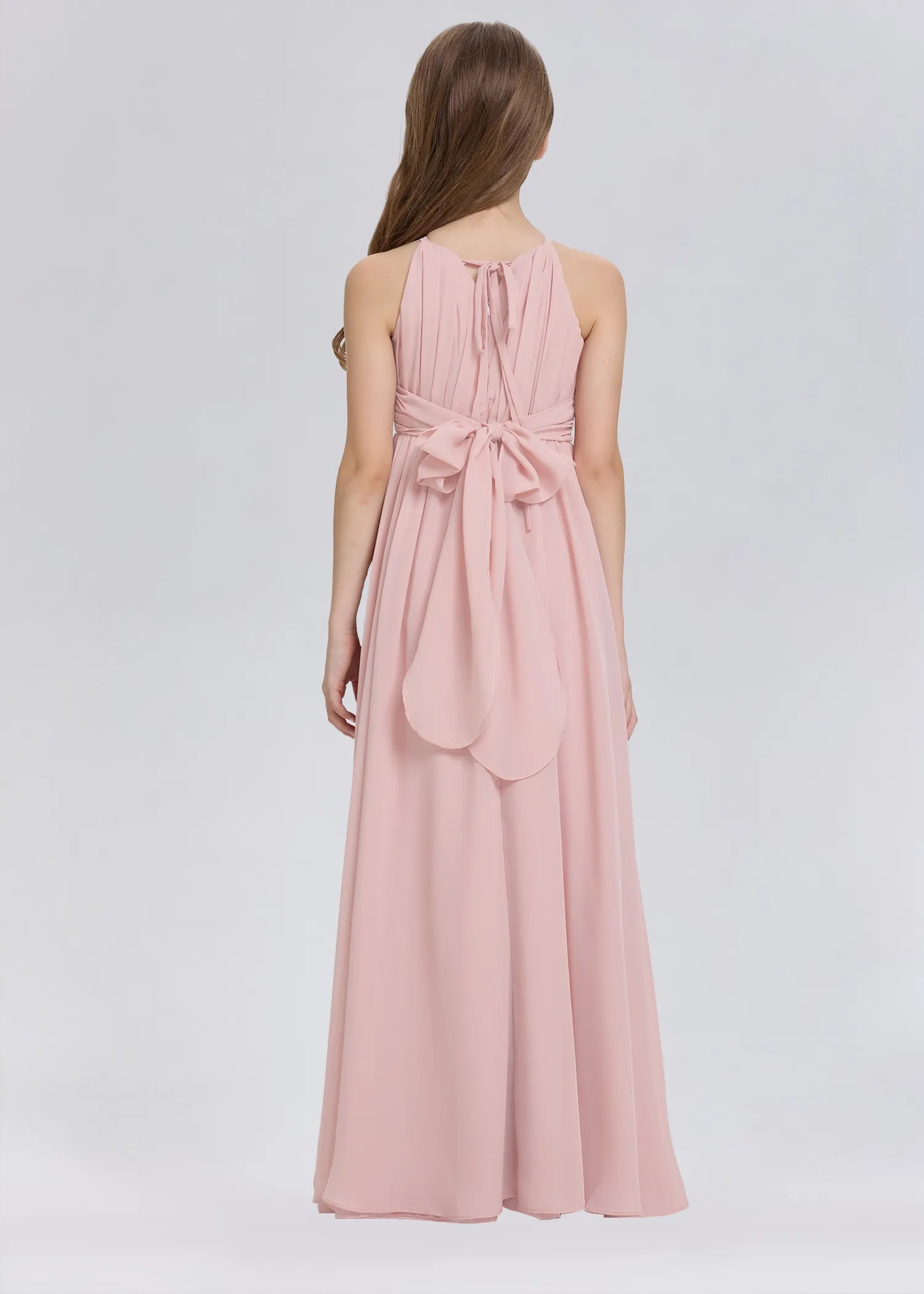 Stylish A-Line Halter Chiffon Flower Girl Dress