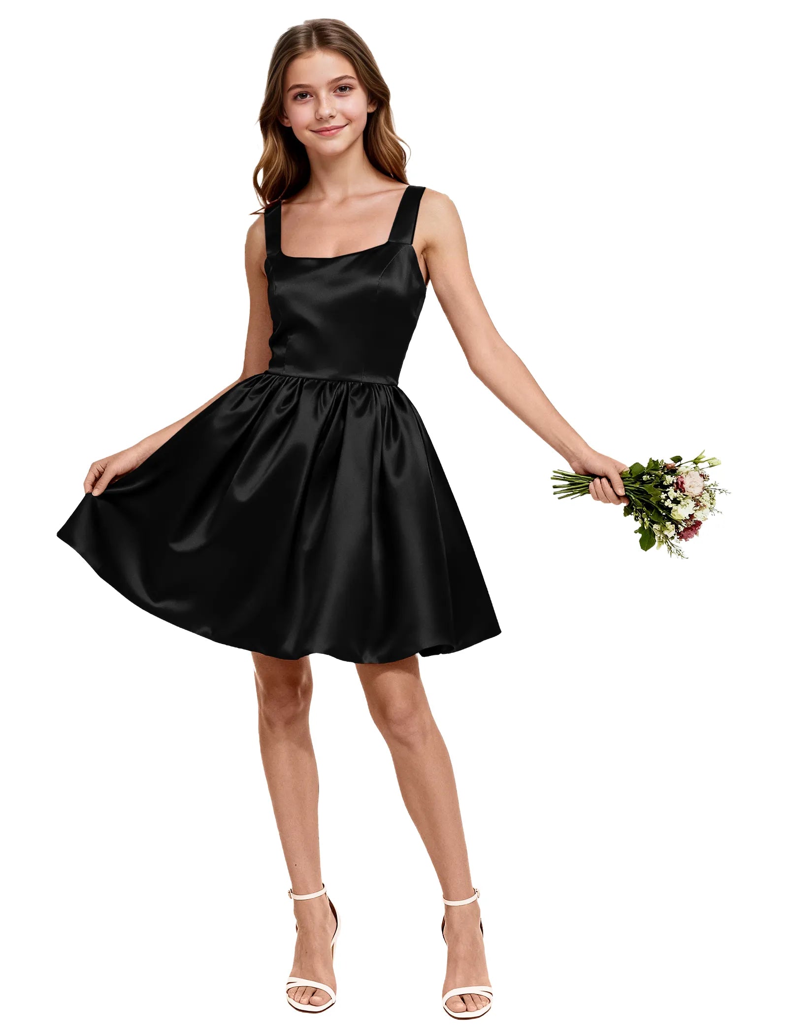 Satin Bow Back Party Dress for Girls