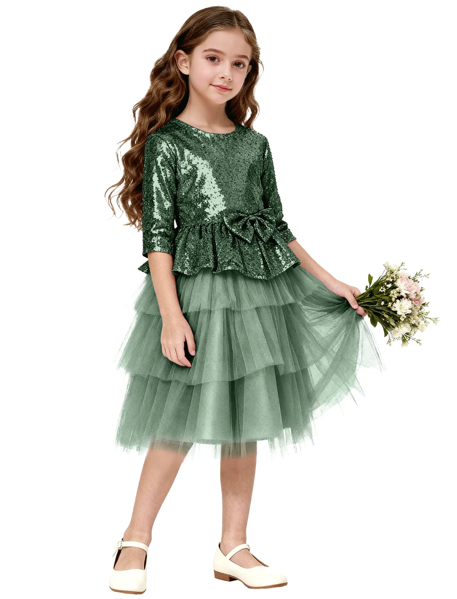 Tiered Tulle Glitter Birthday Dress for Girls