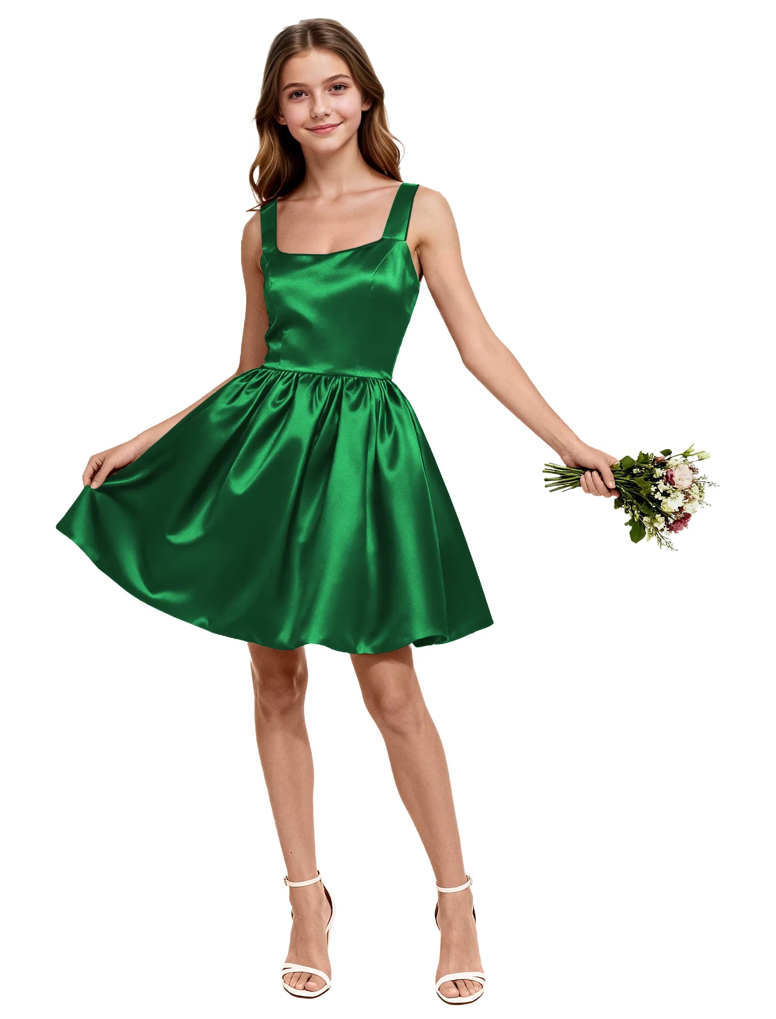 Satin Bow Back Party Dress for Girls