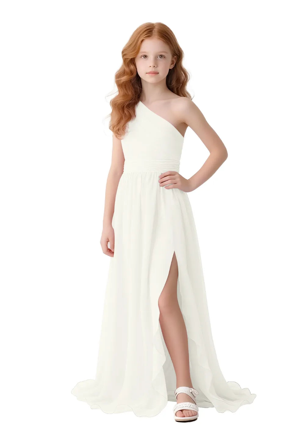 Angelique One-Shoulder Girls Formal Dress