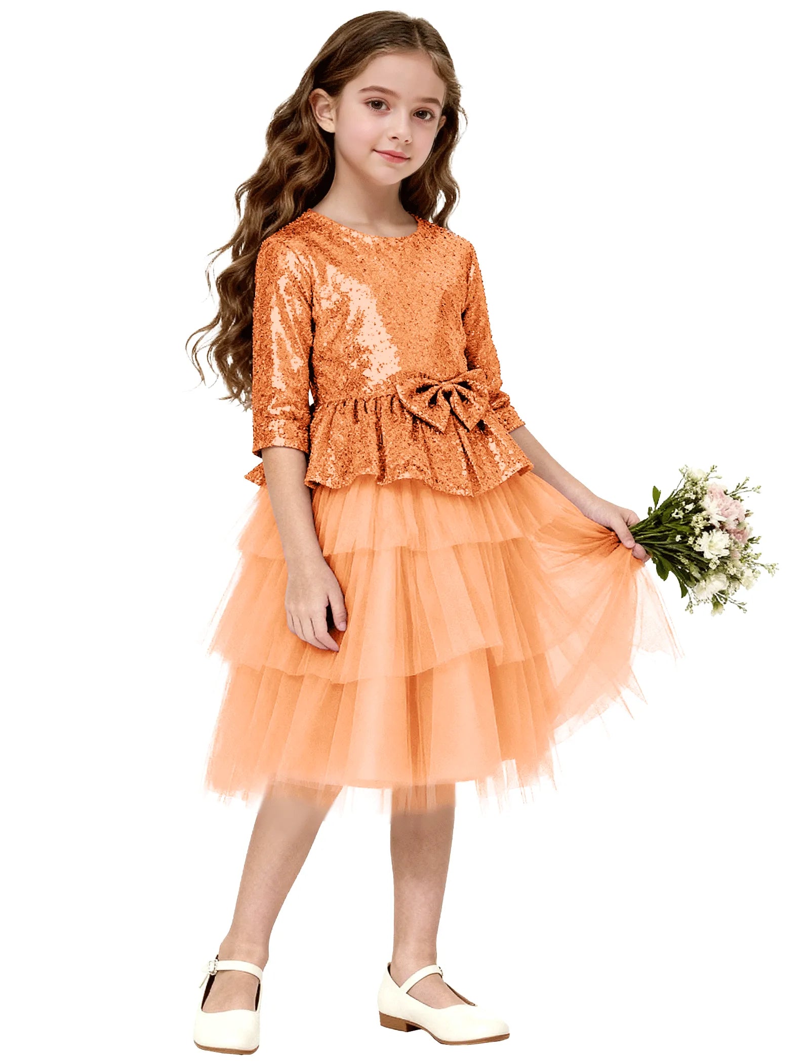 Tiered Tulle Glitter Birthday Dress for Girls