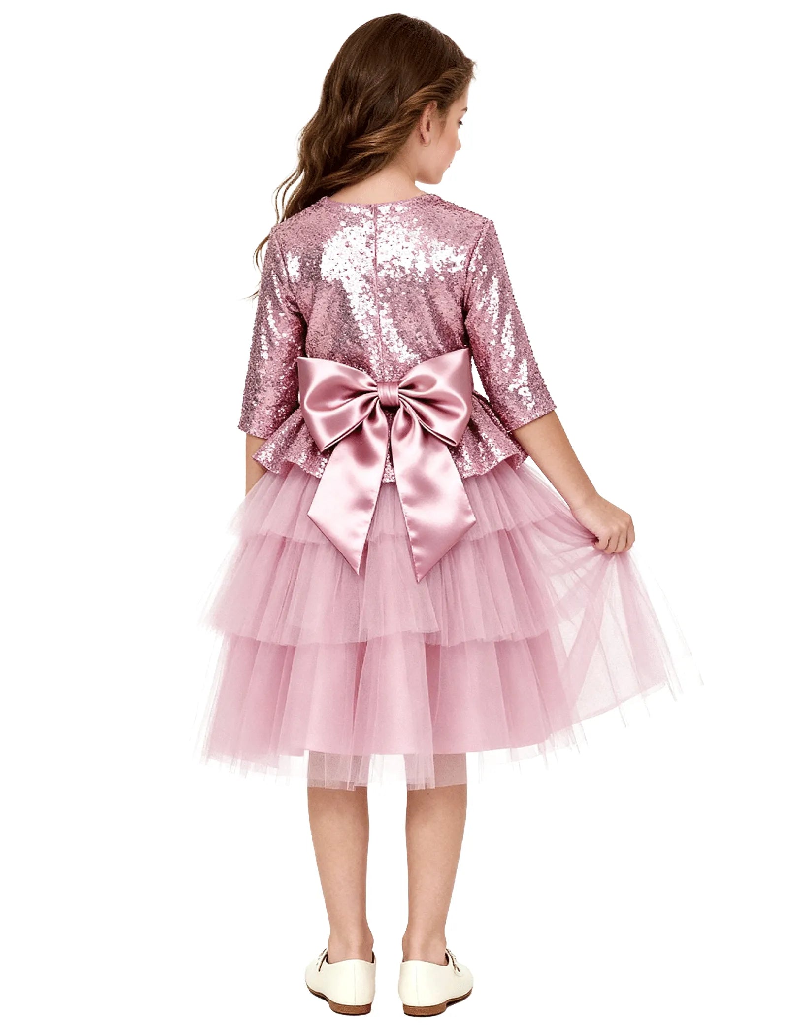 Tiered Tulle Glitter Birthday Dress for Girls