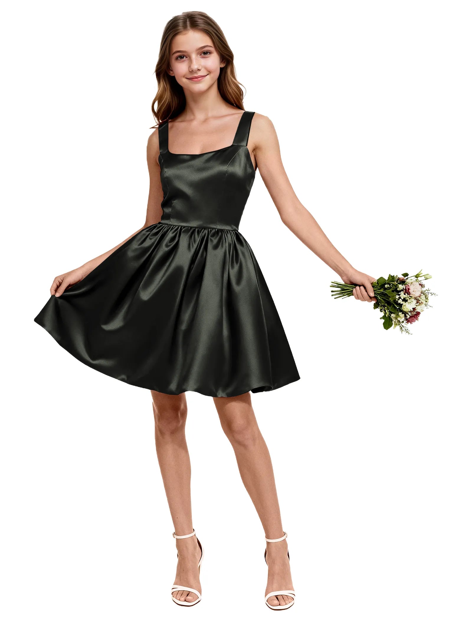 Satin Bow Back Party Dress for Girls