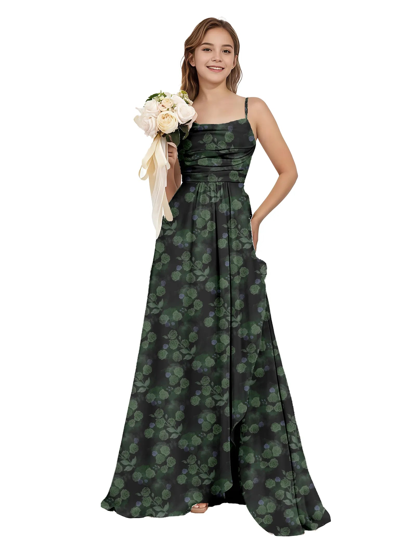 Secret Bloom Flower Girl Maxi Dress