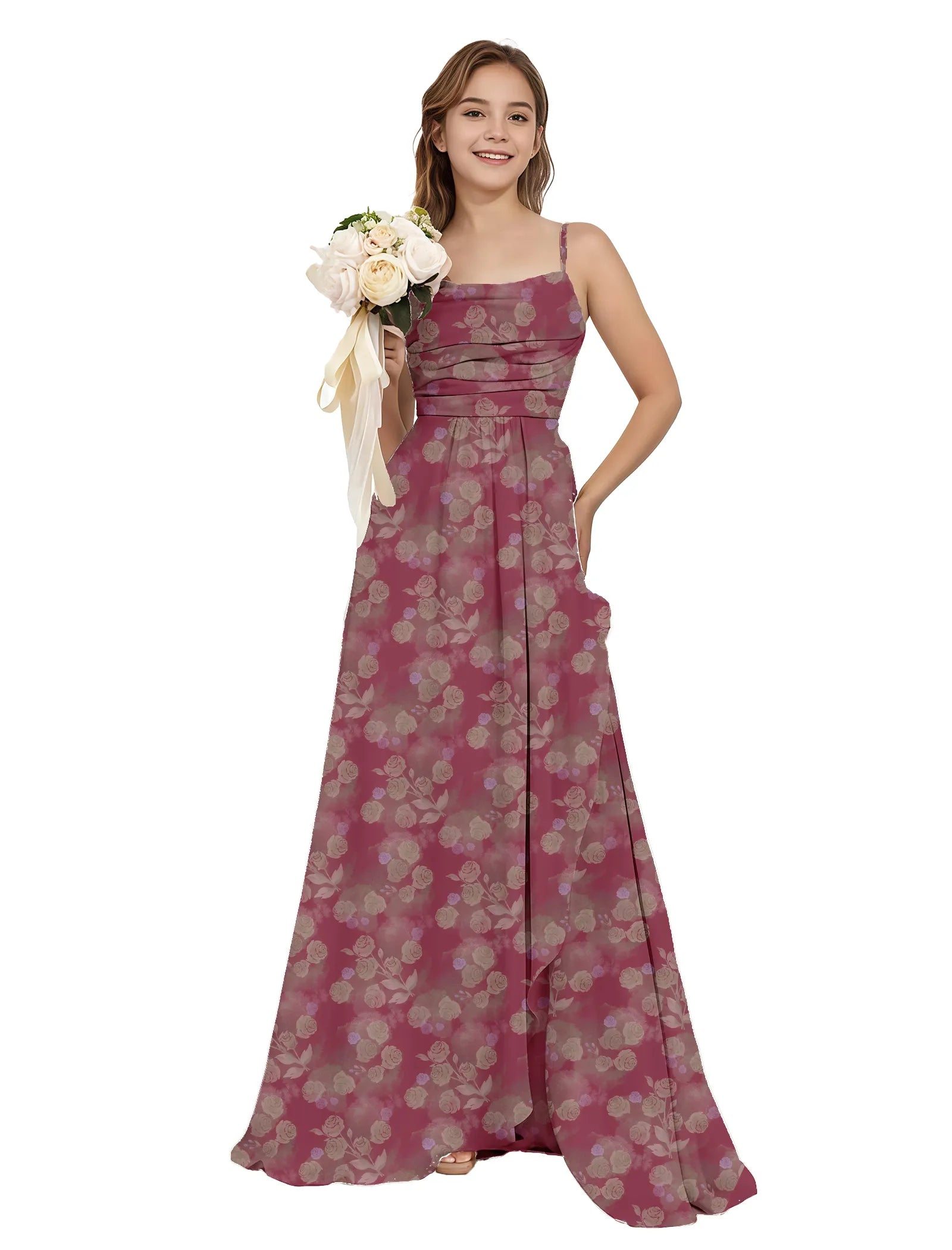 Secret Bloom Flower Girl Maxi Dress