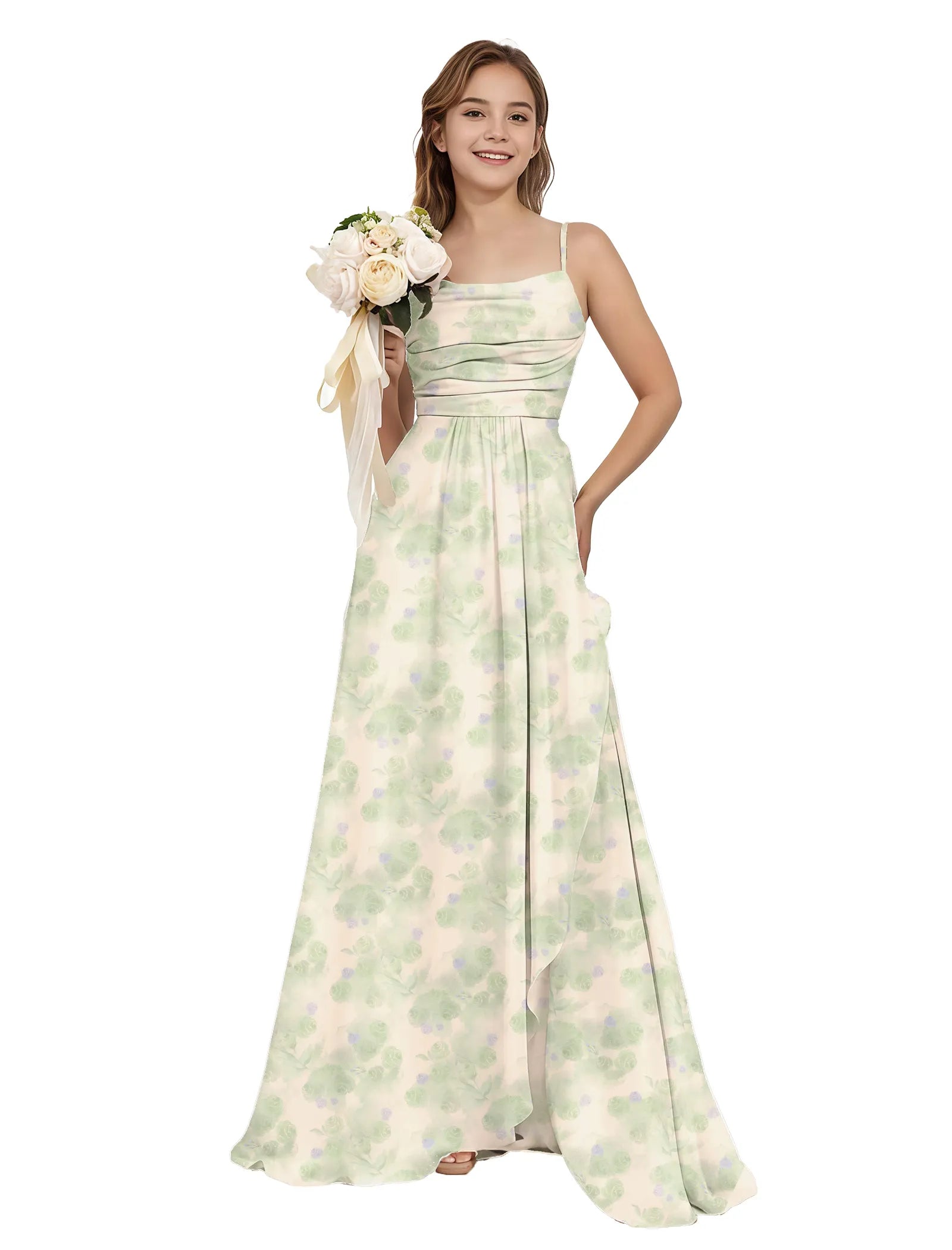 Secret Bloom Flower Girl Maxi Dress