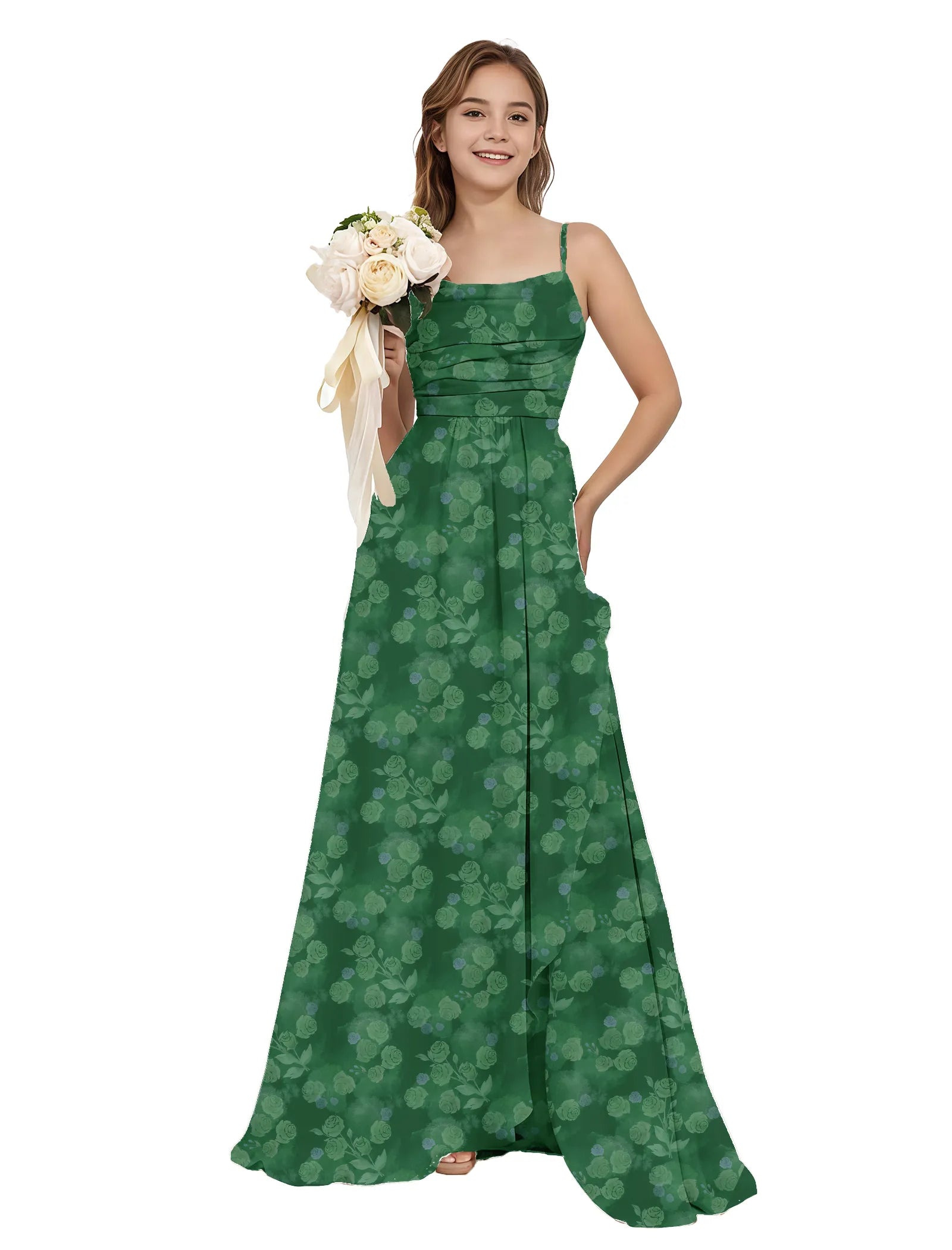 Secret Bloom Flower Girl Maxi Dress