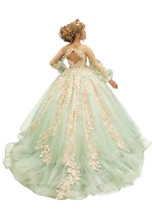 Dreamy Garden Couture Ball Dress for Girls