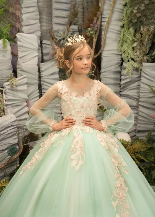 Dreamy Garden Couture Ball Dress for Girls