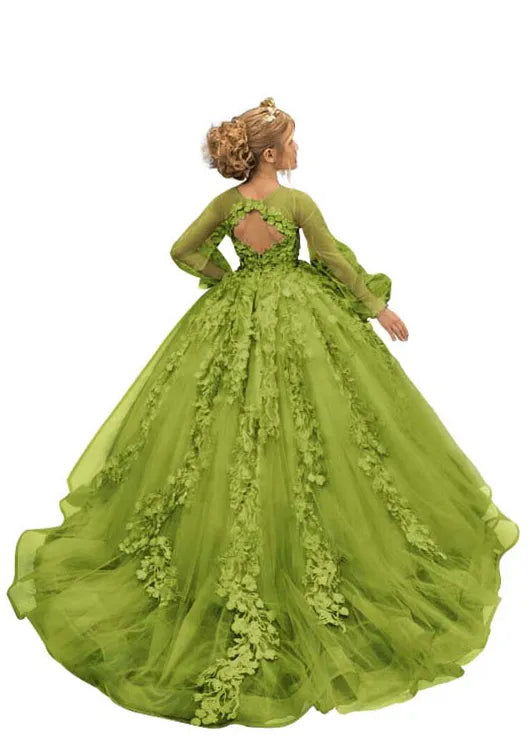 Dreamy Garden Couture Ball Dress for Girls