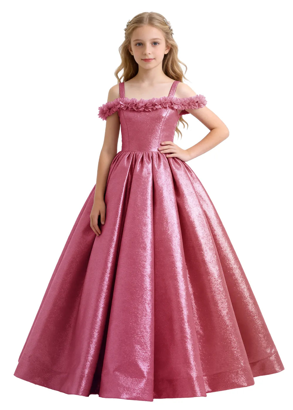 Vestido de princesa sin mangas de encaje