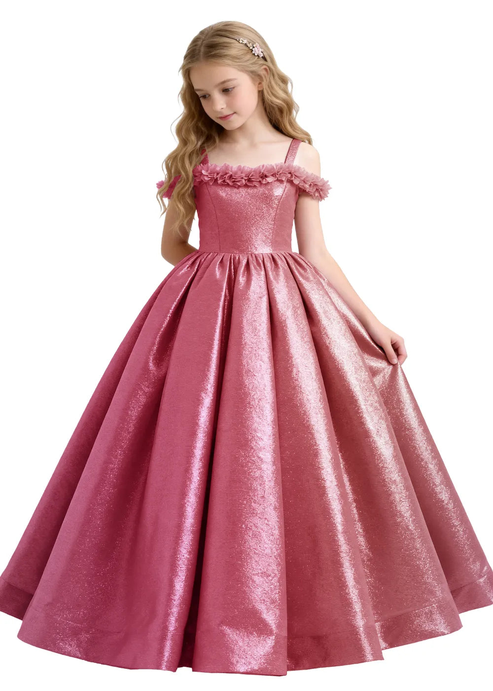 Vestido de princesa sin mangas de encaje
