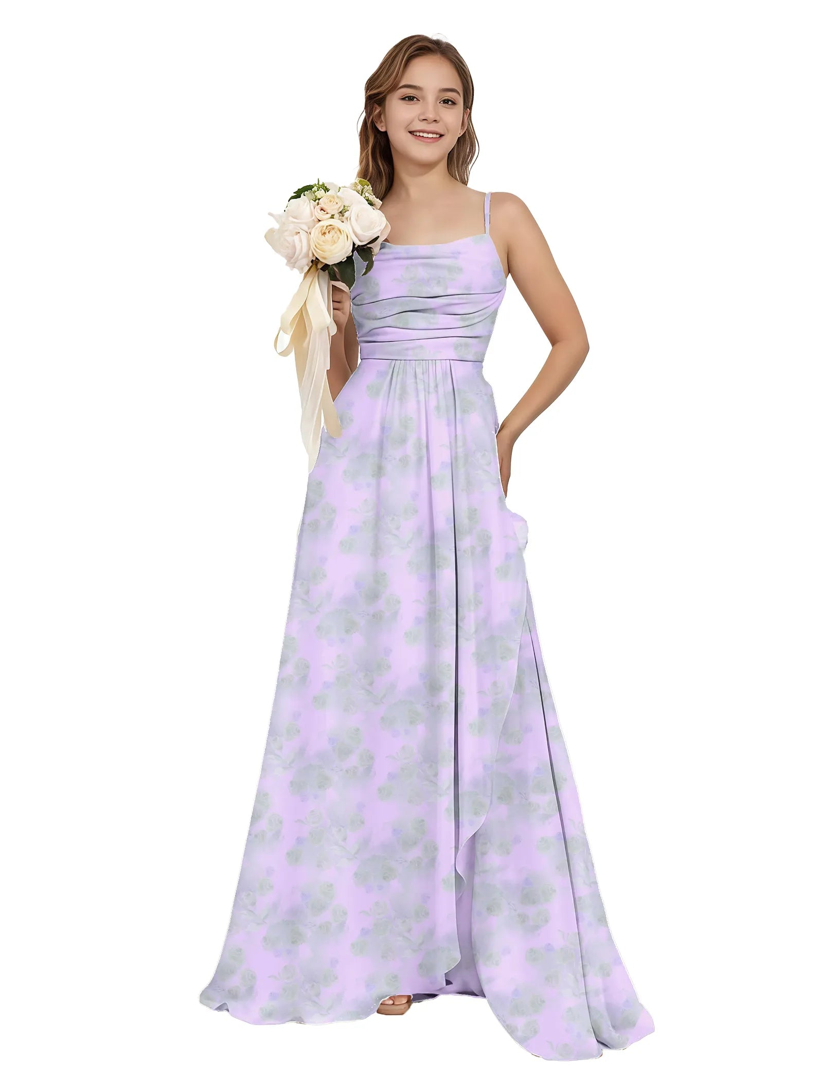 Secret Bloom Flower Girl Maxi Dress