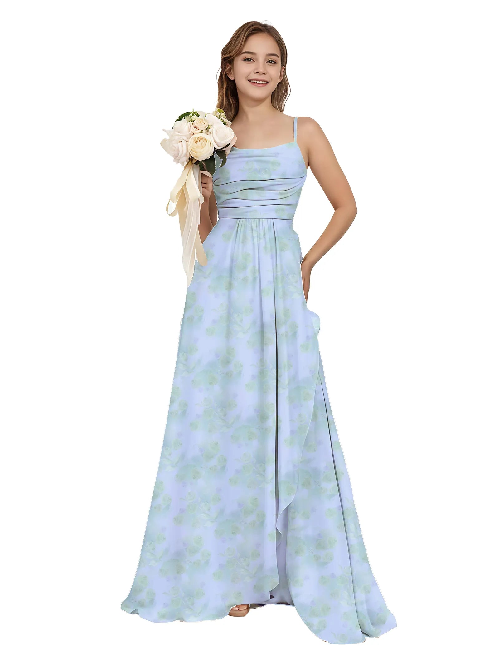 Secret Bloom Flower Girl Maxi Dress