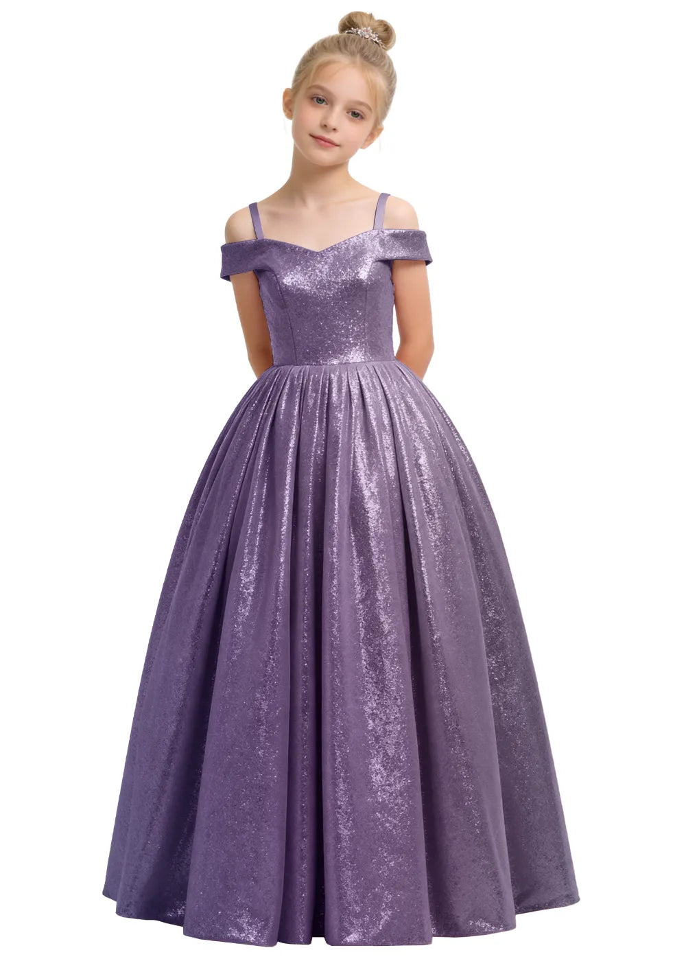 Koronkowa sukienka księżniczki z odkrytymi ramionami