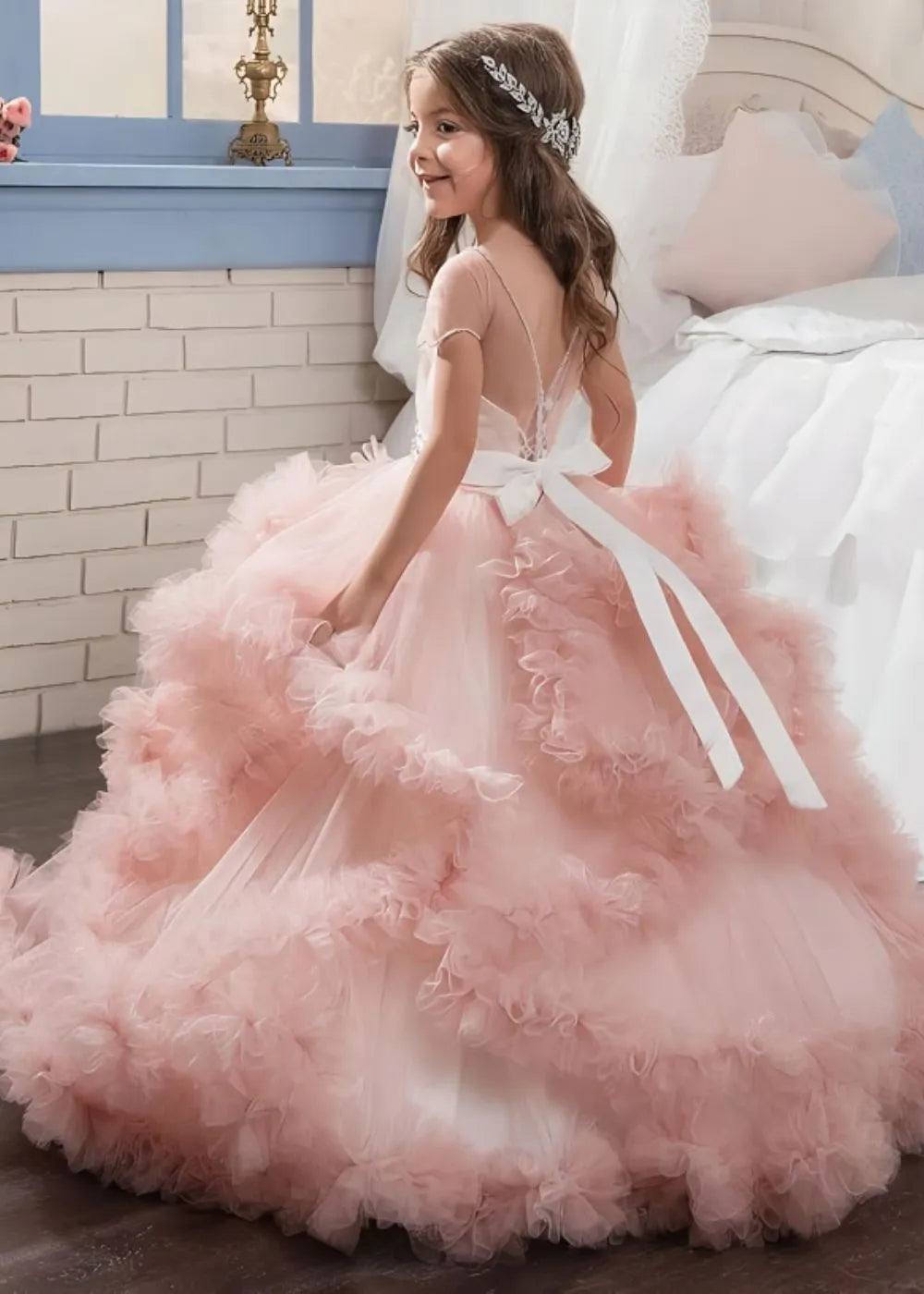Enchanted Ruffle Princess Ball Gown for Girls