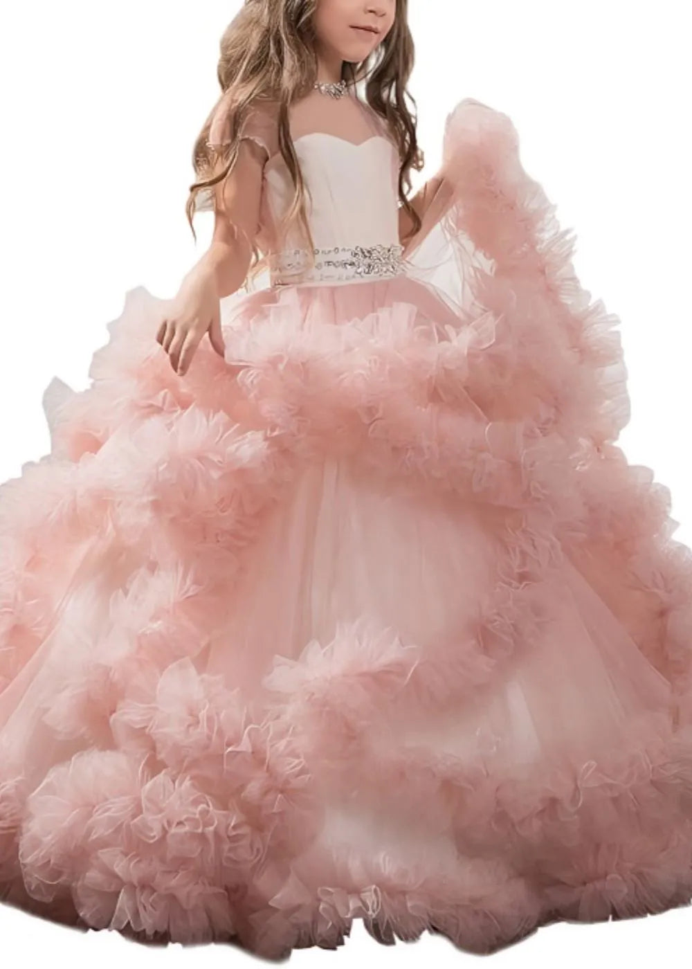 Enchanted Ruffle Princess Ball Gown for Girls