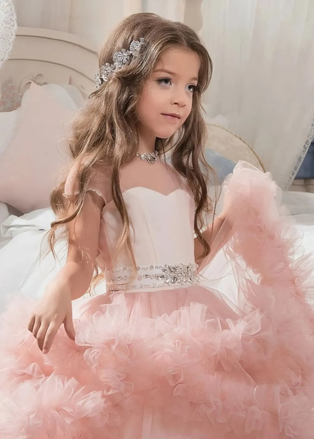 Enchanted Ruffle Princess Ball Gown for Girls