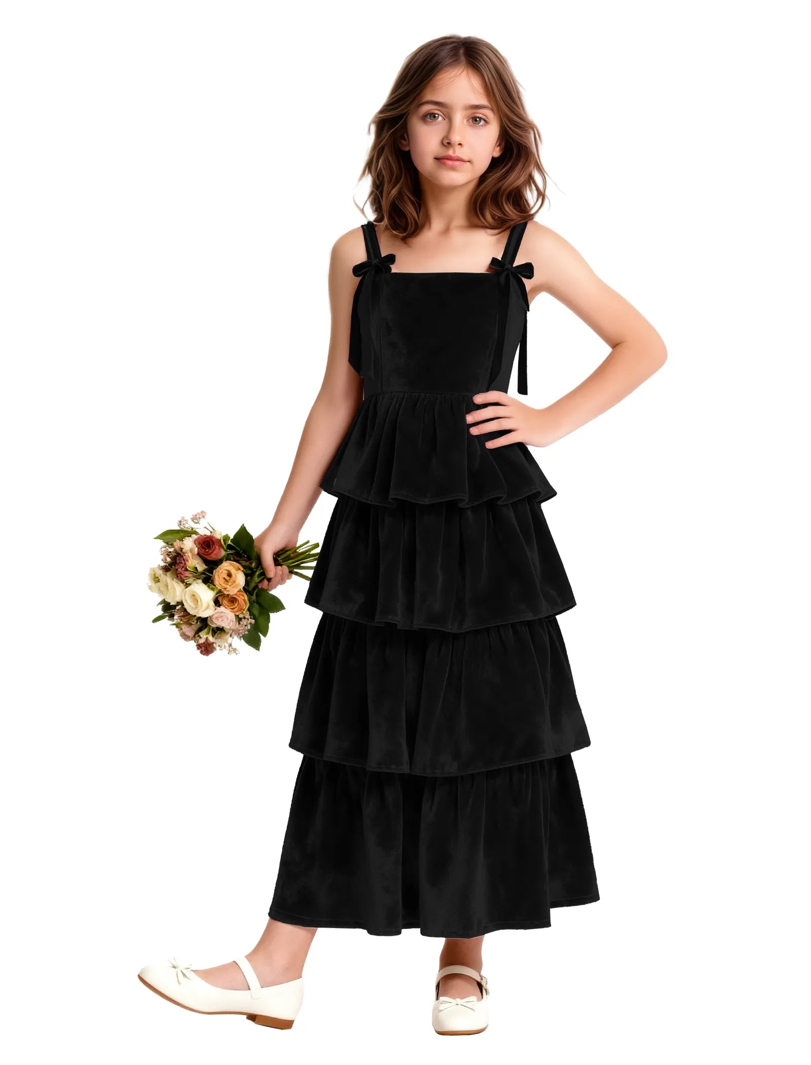 Velvet Tiered Princess Dress