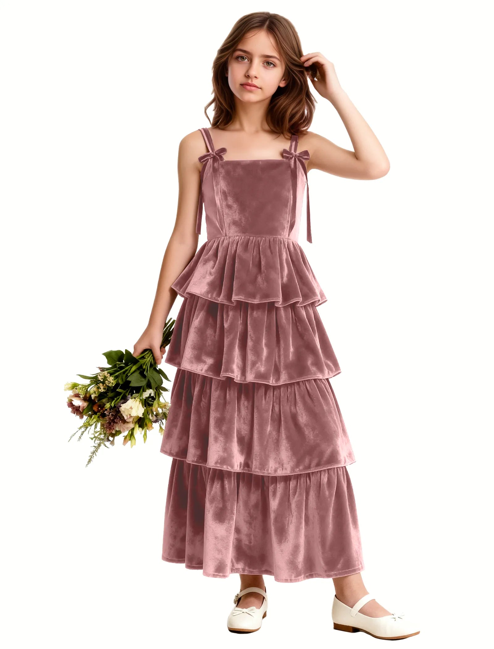 Velvet Tiered Princess Dress