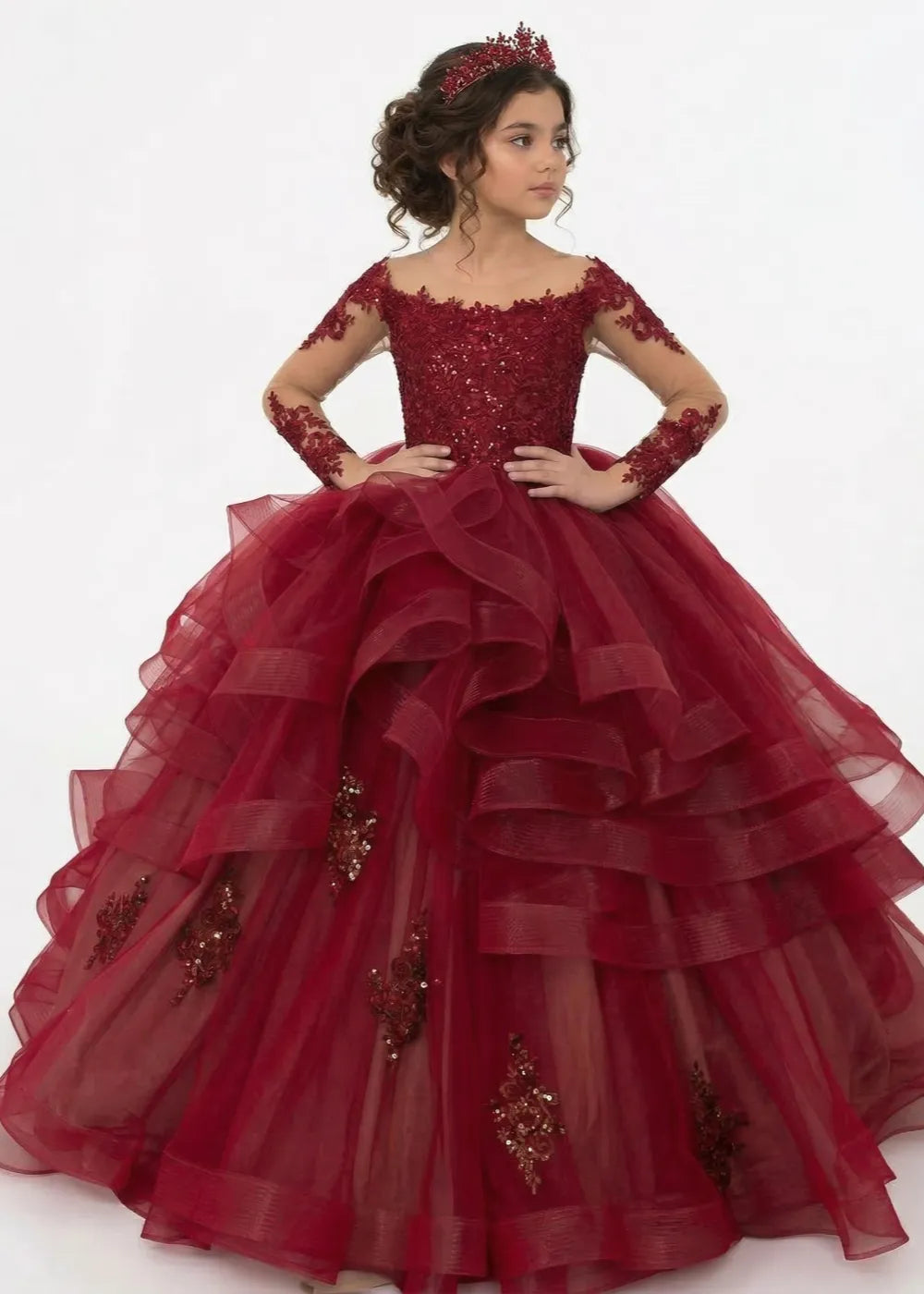 Princess Ruffles Tulle Party Gown