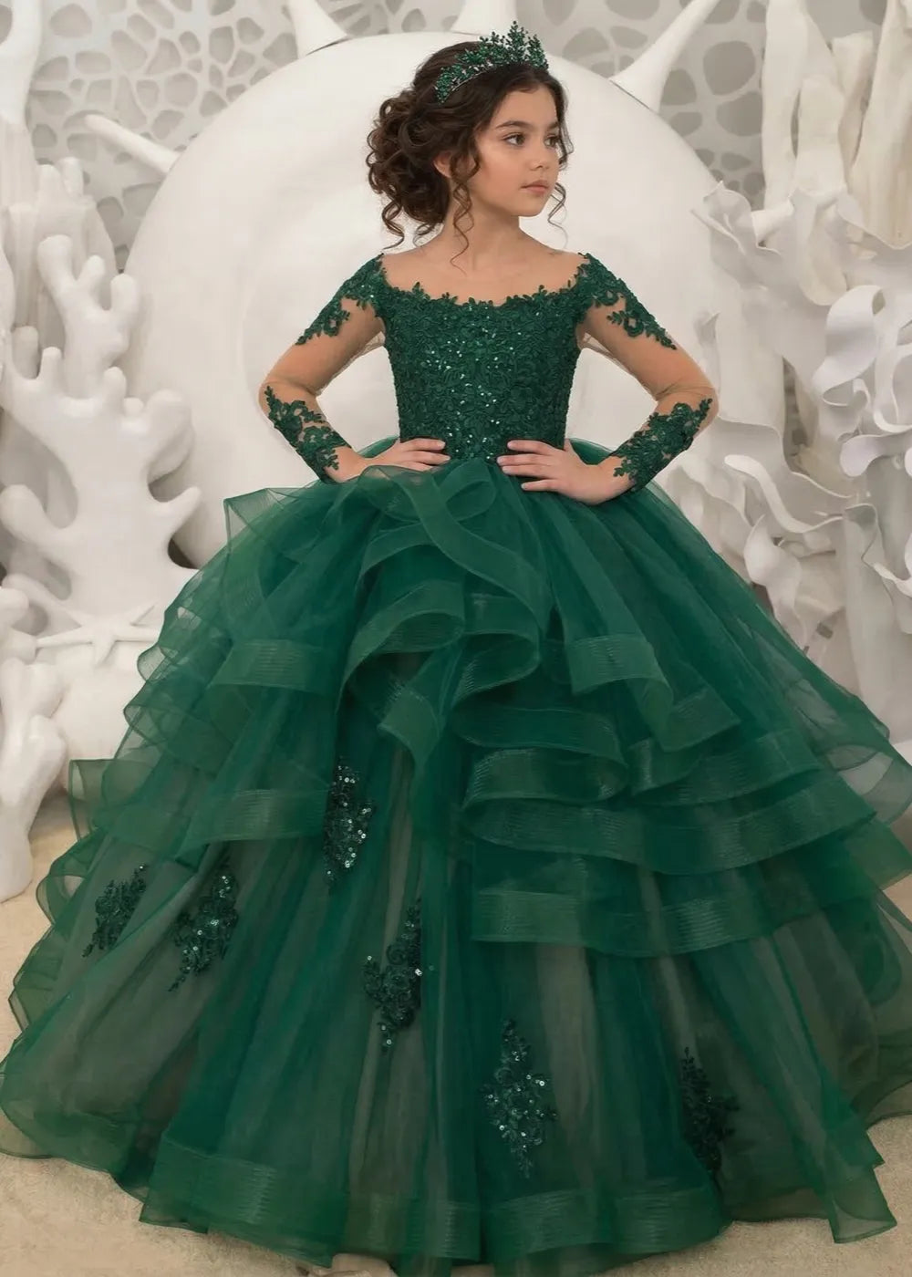 Princess Ruffles Tulle Party Gown