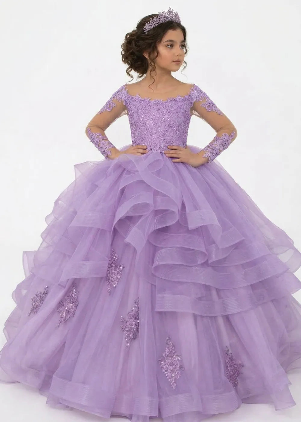 Princess Ruffles Tulle Party Gown